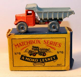 Dte Moko Lesney Matchbox Regular Wheels 6 - 1 Small Quarry Truck W/mw/ca Niob