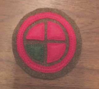 Wwi Us Army 35th Division Patch Wool