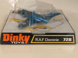 Dinky Toys 728 R.  A.  F Dominie Boxed Military Jet Airplane
