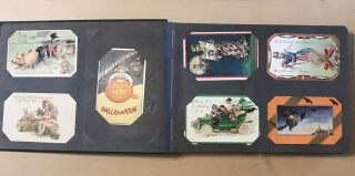 Holiday Postcard Album 1910 Halloween - Santa - Leap Yr - Sufferance - Winsch - Tuck (175)