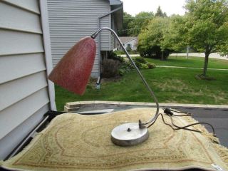 Table Lamp Mcm Spun Fiberglass Lamp Shade 18” Tall Will Need To Be Rewired