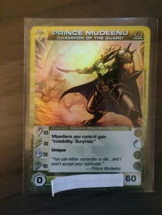 Prince Mudeenu Champion Of The Guard,  Promo Rarity,  Code