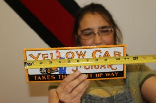 Yellow Cab 5c Cigar Tobacco Gas Oil Porcelain Metal Sign 3