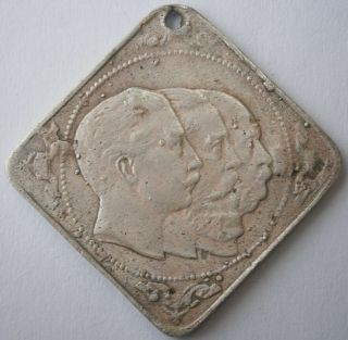 German Empire Ww1 Pendant Wwi Medal Sterling Silver 800 Wilhelm Ii 5.  8 G Emperor