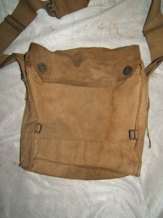 ww1 wwi us u.  s.  army gasmask gas mask bag no.  4 khaki antique vtg old 1918 2