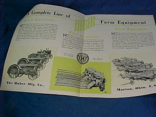 1931 Huber Mfg Co Tractors,  Threshers Advertising Booklet