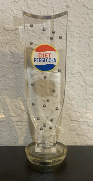 Diet Pepsi Clear Soda Fountain Tap Handle With Bubbles