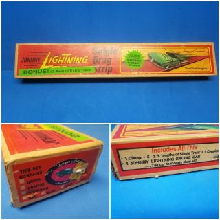 Johnny Lightning Single Drag Strip Set Vintage 1970s - Factory Box