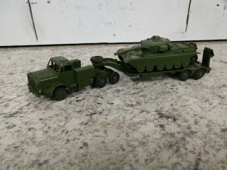 Dinky Supertoys Models 660 Tank Transporter,  Dinky 651 Centurion Tank Set