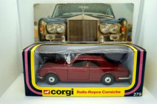 Rolls Royce Corniche Corgi Uk Diecast Model Toy Car N:279 Red Coupe,
