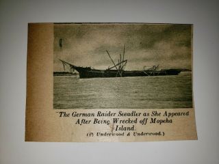 German Ship Sms Seeadler Germany Mopeha Island 1918 World War 1 Ww1 Picture