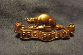 Ww I/post Ww I Cef Collar Badge To The Royal Canadian Regiment (marked Scully)