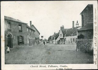 Church Street,  Fulbourn,  Cambridge Early Printed Postcard By Webb