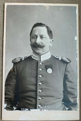 Wwi German Photo 4x6.  5inch,  Prussia Cavalry Officer In Dress Uniform