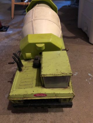 1970s Mighty Tonka Ready Mixer Cement Truck 3950 Lime Green.  Tandem Axle 2
