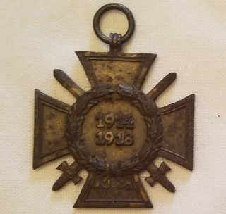Wwi German Iron Cross Medal 1914 - 1918
