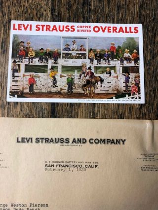 1939 Levi Strauss And Company Letter About Animated Rodeo @ Golden Gate Expo