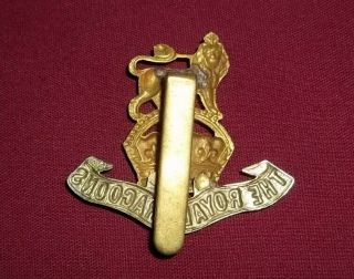 WW I British Army Military Cap Badge The Royal Dragoons Western Front 1914 - 1918 2