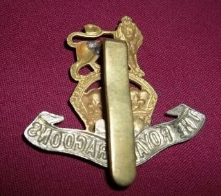WW I British Army Military Cap Badge The Royal Dragoons Western Front 1914 - 1918 3