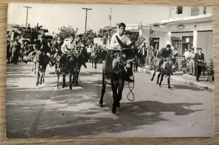 Old Real Photo Postcard Rppc Crete Hania Donkey Race At Orange Festival Greece