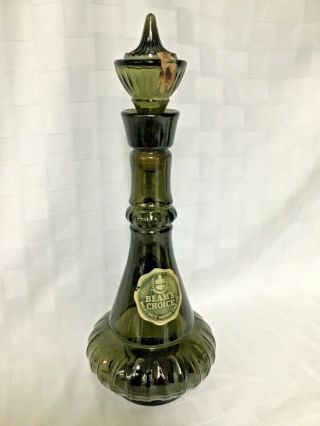 Vintage Jim Beam Smoke Green Glass Decanter Bottle I Dream Of Jeannie No.  3