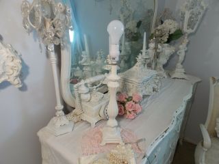 Rachel Ashwell Simply Shabby Chic Retired White Ornate Table Lamp