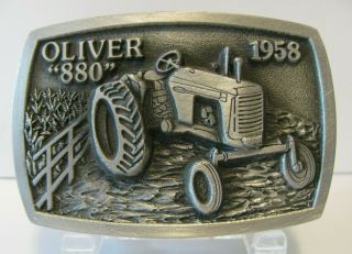 1925 Oliver 880 Tractor Pewter Belt Buckle Limited Edition Spec Cast Collectible
