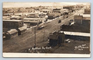 Vintage Rppc Dallas South Dakota Land Rush Registration Birds Eye View 1908 D2