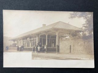 Rppc - Andes Ny - Railroad Station - Train Depot - York - Delaware County - Real Photo