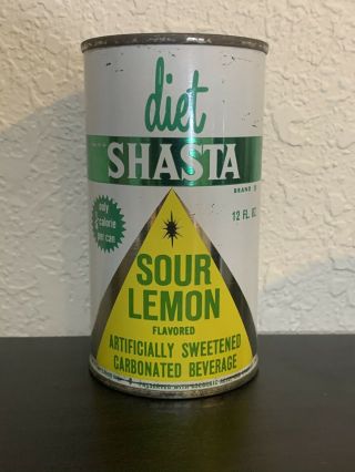 Shasta Diet Sour Lemon Flat Top Soda Can