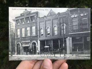 Antique Bufkin & Cadenhead - Druggists - Hattiesburg,  Miss Mississippi Postcard