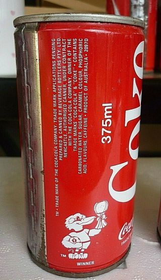 Collectable Coca Cola Cans: Kickaburra Youth World Cup Soccer: Winner