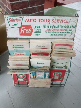 Sinclair Auto Tour Service Map Rack,  Stand.  Maps,  Application For More