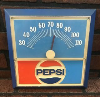 Vintage Pepsi Cola Thermometer 1960s