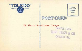 Advertising Linen Postcard,  Toledo Power Pipe & Bolt Machine 2
