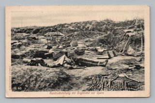 Ww1 Germany Real Photo Rppc Postcard Dead Soldiers On Battlefield Ypres Belgium