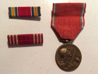 1916 France Wwi Battle Of Verdun Medal 27mm W/ribbon,
