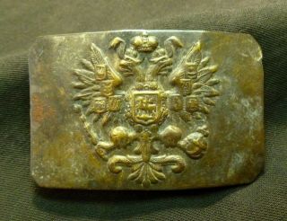 Real Imperial Russian Army Soldier Brass Belt Buckle Wwi Period Russia Hallmark