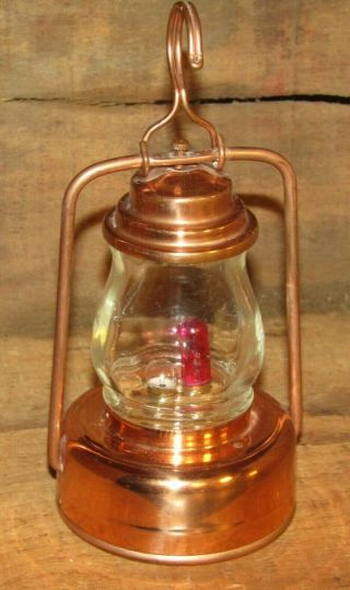 Awesome Vintage Made In Japan Copper Metal Small Mini Lantern -.