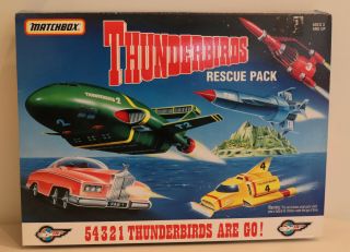 DTE 5 PC MATCHBOX SUPERFAST THUNDERBIRDS RESCUE GIFT SET INCLUDING FAB 1 NIOB 2