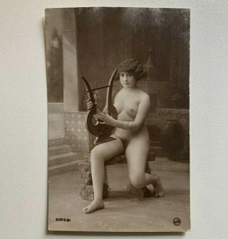 Vintage French Postcard Serie 81 Photo Nude Girl Studio Jean Angelou 1910