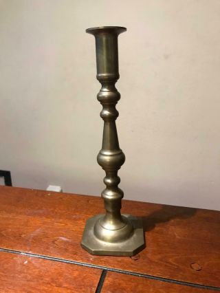 Antique Brass Candlesticks Candle Holder 10 1/8 " Tall