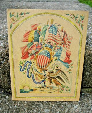 1918 Ww1 American Expeditionary Forces In France Christmas Card