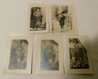 Vintage Set Of 5 World War 1 Military Soldier Pictures Photographs