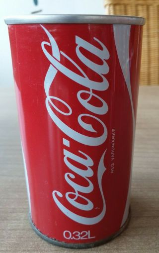 Coca Cola Can From England Uk.  Straight Steel.  Export Can To Sweden.  0,  32 L