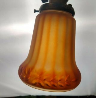 Vintage Iridescent Art Deco Glass Lamp Shade (2.  25 Fitter)