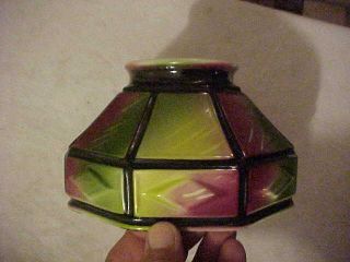 Vaseline Custard Art Crafts Glass Gas Shade Multi Color Decoration 3 - 3/8 " Fitter