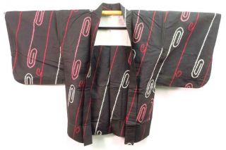 04v1731 Silk 1930s Vintage Japanese Kimono Haori Jacket Antique Meisen