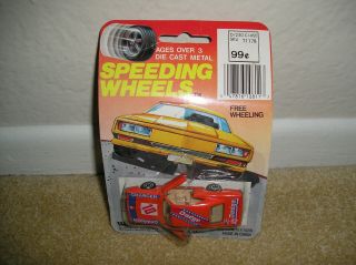 Woolworth Speeding Wheels Dodge Charger General Lee Diecast Car Card