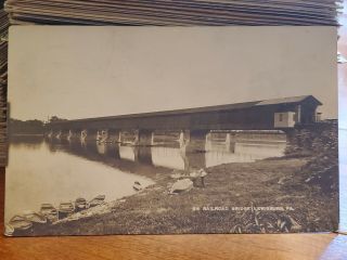 Vintage Rppc Railroad Bridge Lewisburg,  Pa